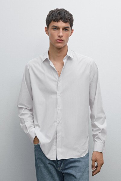 Massimo Dutti Mikro çizgili regular fit gömlek