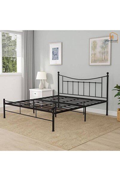 Al Saada Home Metal Bed Frame - 200 X 180cm - Black
