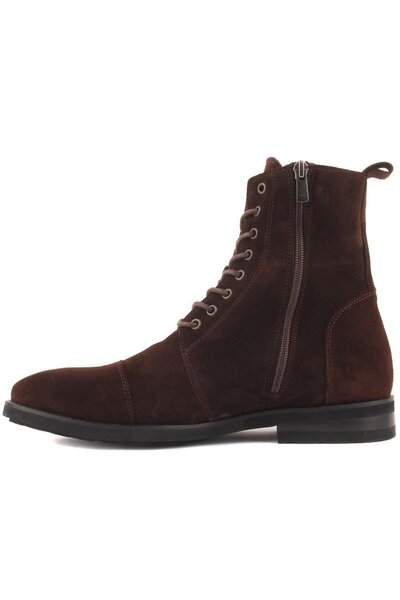 SailLakers - Kahverengi Süet Fermuarlı Erkek Bot 102-062-01EVA