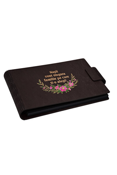Piksel Album foto A5 personalizat, din lemn, Piksel, GuestBook, mesaj Nasi, p...