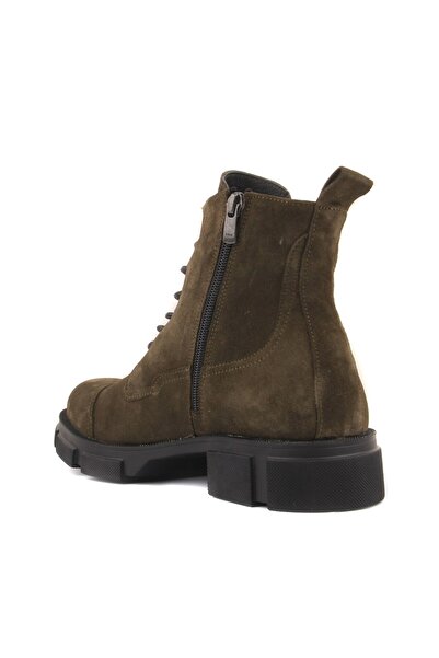 SailLakers - Ανδρικές μπότες με φερμουάρ από καστόρι χακί 102-208-10052