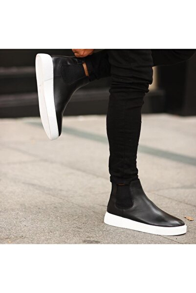 SailLakers - Siyah Deri Eva Taban Unisex Chelsea Bot 102-041-HE1065