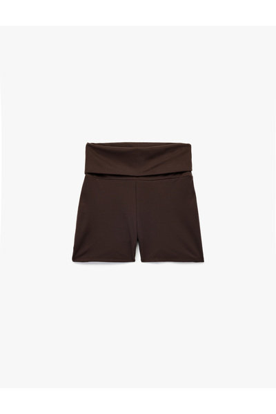 Koton Αθλητικό κολάν Biker με λεπτή εφαρμογή ψηλής μέσης με διασταύρωση πολλαπλών στρώσεων