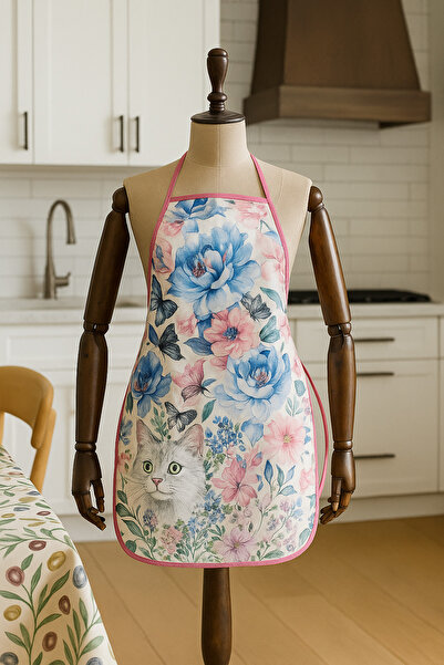 Limon Soft مريلة مطبخ مقاومة للسوائل والبقع ومطبوعة رقميًا