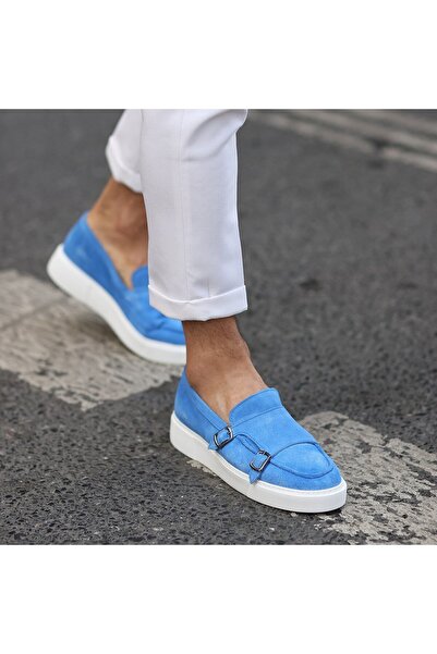 SailLakers - Mavi Süet Deri Erkek Günlük Ayakkabı 101-2301001065