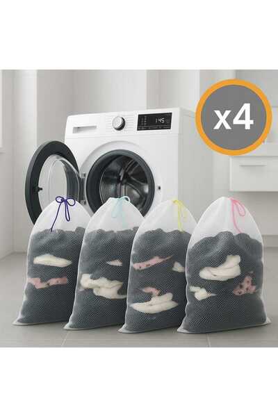 she berrak 4 Pieces 40*60 cm Stringed Laundry Net