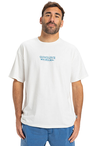 Quiksilver HW TREE CONNECTION SS Cămașă albă pentru bărbați cu mânecă scurtă