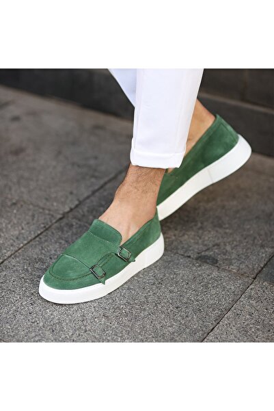 SailLakers - Зелені замшеві чоловічі повсякденні черевики 101-2301001065