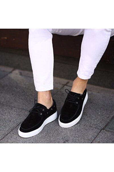 SailLakers - Μαύρα σουέτ ανδρικά παπούτσια casual 101-8032-HE1065