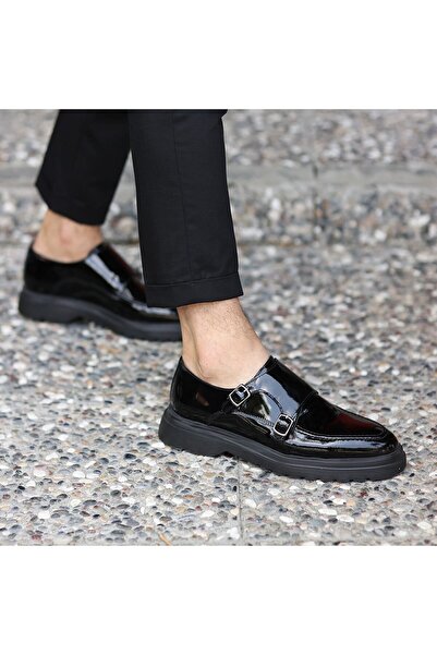 SailLakers - Pantofi casual pentru bărbați, fără șireturi, din piele lacuită ...