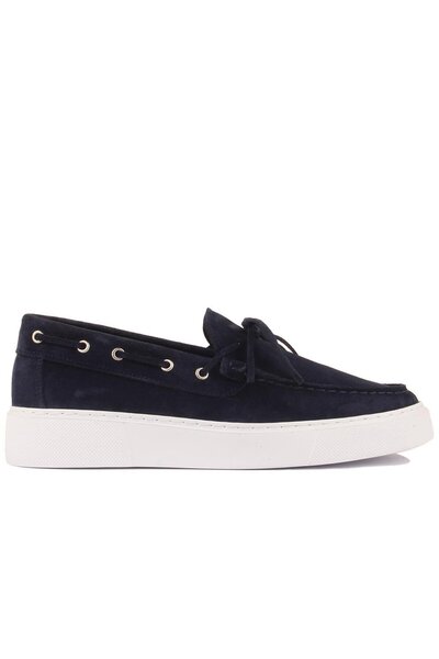 SailLakers - Ανδρικά παπούτσια casual με κορδόνια σε μπλε σουέντ 101-8031-HE1065