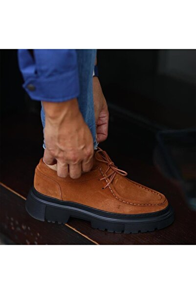 SailLakers - Tan Suede Lace-Up Men's Casual Shoes 101-9009-H1308