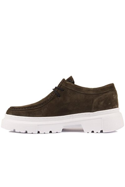 SailLakers - Khaki Suede Lace-Up Men's Casual Shoes 101-9009-H1308