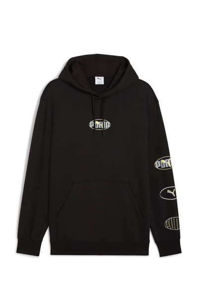 Puma سويت شيرت رجالي أسود اللون بشعار ESS LOGO LAB Execution Ho