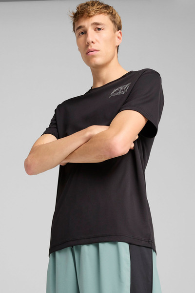 Puma GRAPHICS SKELETON RUN TEE Spor T-Shirt