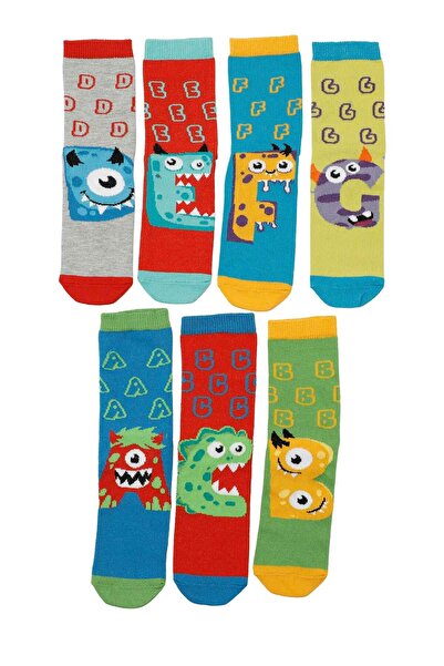 Polaris ABC 7 LI SKT-B 5PR Çok Renkli Erkek Çocuk 7 Li Çorap