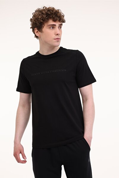 lumberjack ML SONO 11ITL615 5FX Tricou negru cu mânecă scurtă pentru bărbați