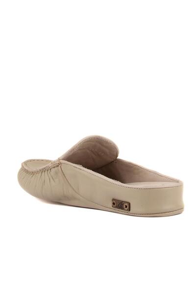 SailLakers - Beige Leather House Slippers 110-547-X