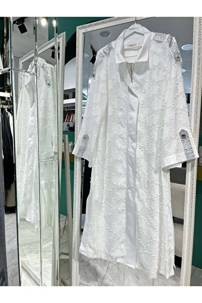 MERAM BUTİK ADN TÜLLÜ KAP - BEYAZ - 3