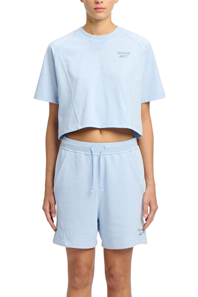 Reebok Tricou cu mânecă scurtă pentru femei ICON ELEMENTS TEE albastru