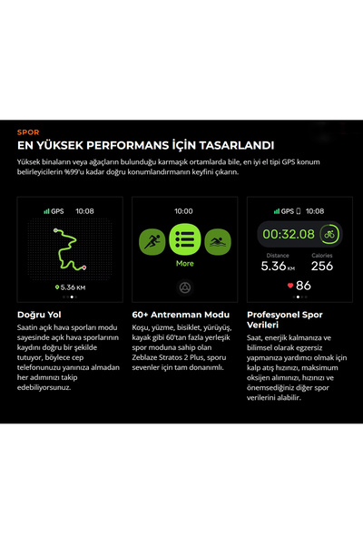 Zeblaze Stratos 2 Plus Akıllı Saat-1,43 " AMOLED Ekran-Saf Zarafetin ve Dayanıklılığın Mükemmel Karışımı