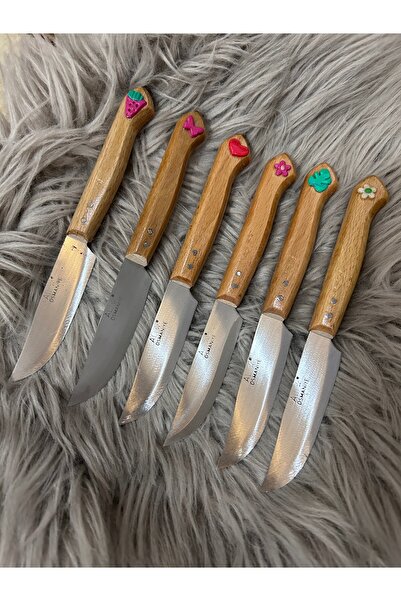 Ali UMUŞ OSMANİYE Bolluk Bereket Enerji Motifli 5 li Meyve Bıçağı %100 El Eme...