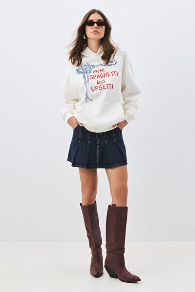 Trendiz Hanorac More Spaghetti pentru damă, alb