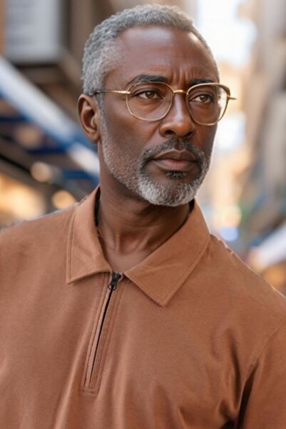 Balenbi Ανδρικό μπλουζάκι με φερμουάρ με γιακά πόλο σε Tan χρώμα