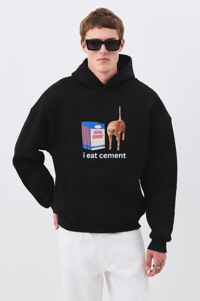 Trendiz للجنسين أكل الأسمنت البلوز الأسود