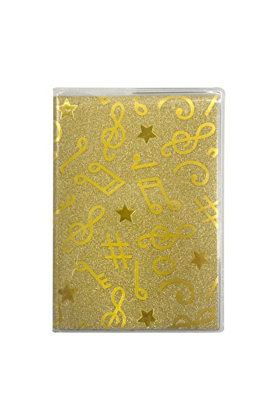 Mikro Nota Desenli Not Defteri Çizgili Küçük Boy NT-216 - Gold