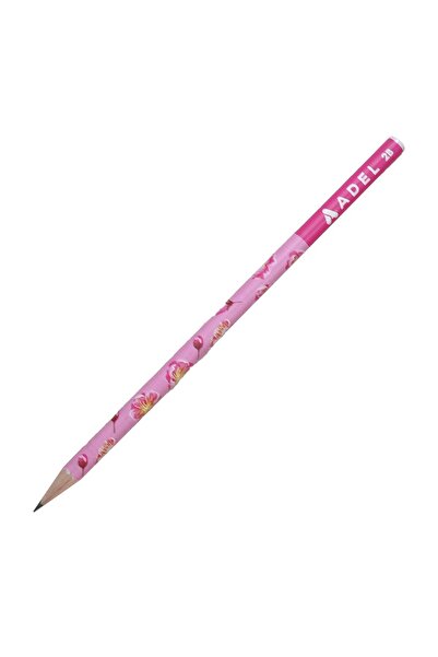 Adel Sakura Kurşun Kalem 2B 0023 - Koyu Pembe Sarı Çiçek