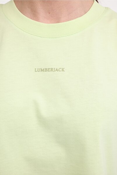 lumberjack WL AMOU 11PRF-530 5FX Sarı Kadın Kısa Kol T-Shirt