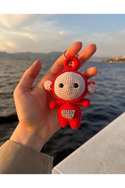 Handmade ميدالية مفاتيح Teletubes Po، سحر الحقيبة