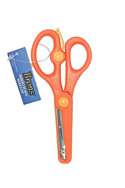 Brons Spring Loaded - Protected Student Scissors Br-700 - Orange