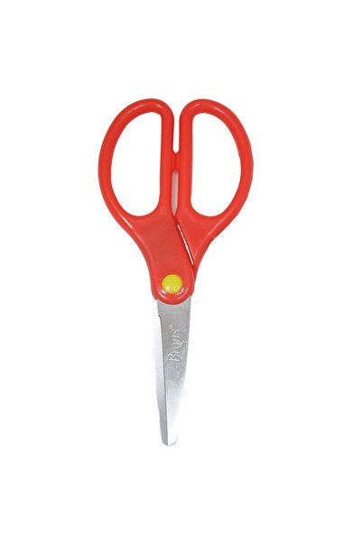 Brons Student Scissors with Protective Case Br-702 - Red