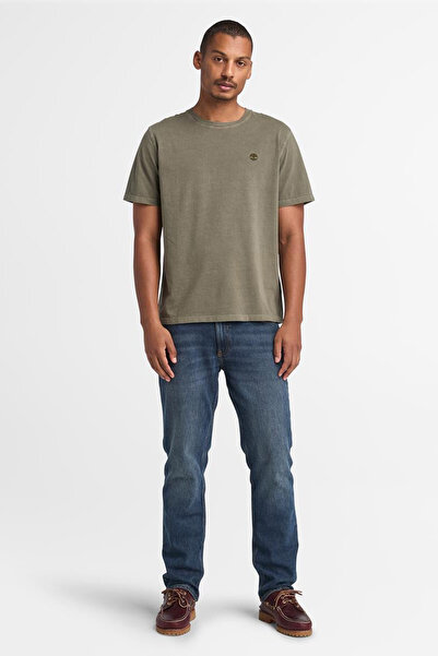 Timberland Dunstan Rıver Garment Dye Short Sleeve T Erkek Yeşil Tshirt Tb0a5yaya581