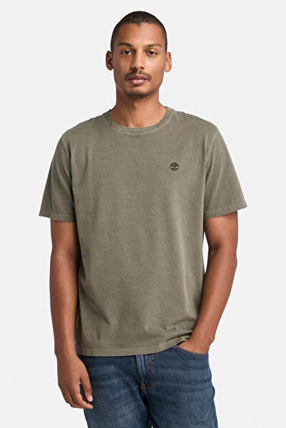 Timberland Dunstan Rıver Garment Dye Short Sleeve T Erkek Yeşil Tshirt Tb0a5yaya581