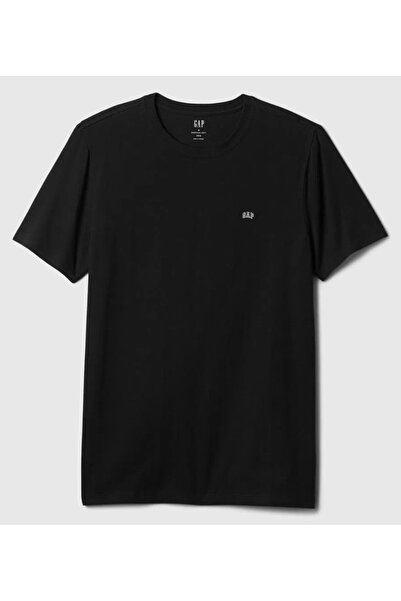 GAP V-Frch Everyday Soft Micro Logo Crew T-Shirt 502022 Μπλουζάκι με κοντό μανίκι Ανδρικό μπλουζάκι ΜΑΥΡΟ