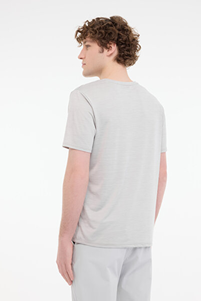 lumberjack MB CT1328 MLN T-SH 5FX Gri Erkek Kısa Kol T-Shirt