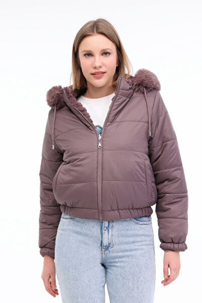 lumberjack WL ALBA 2CN2120 4PR Kahverengi Kadın Kısa Kaban