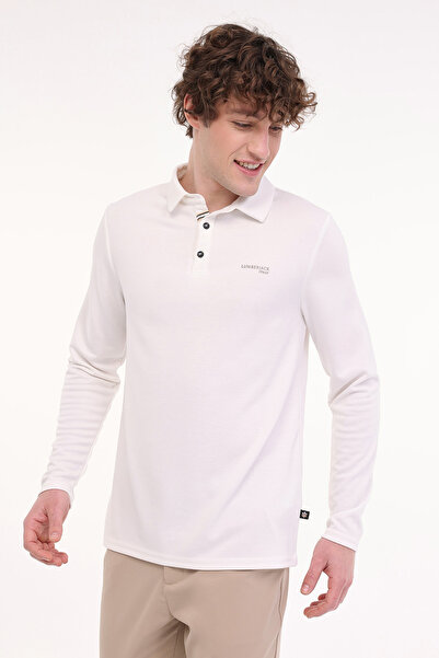 lumberjack ML LUKE 15ITL1080 5FX Λευκό ανδρικό μακρυμάνικο μπλουζάκι