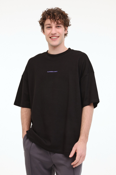 lumberjack ml Franco 11ff18 5fx Μαύρο ανδρικό κοντομάνικο μπλουζάκι