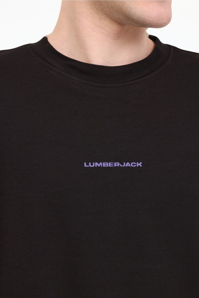 lumberjack ml Franco 11ff18 5fx Μαύρο ανδρικό κοντομάνικο μπλουζάκι