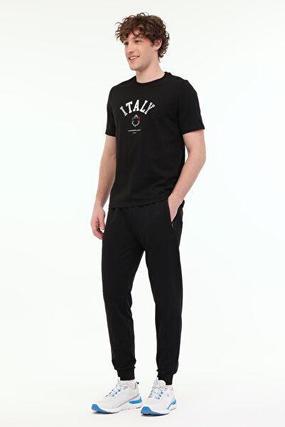 lumberjack ml Renato 11ıtl1030 5fx Μαύρο ανδρικό κοντομάνικο μπλουζάκι