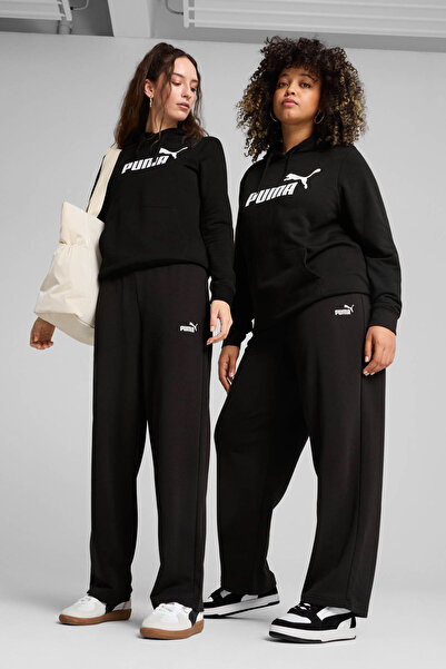 Puma ESS No.1 Logo Straight Pa Siyah Kadın Eşofman Altı