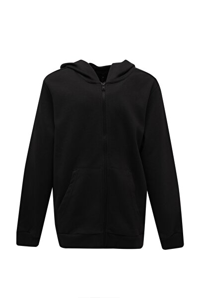 Kinetix KU 18SHAY KDS01 5PR Siyah Unisex Çocuk Fermuarlı Sweatshirt