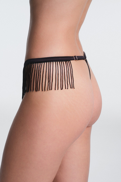Penti Black Jenna Low Waist String Panties with Tassel Accessories
