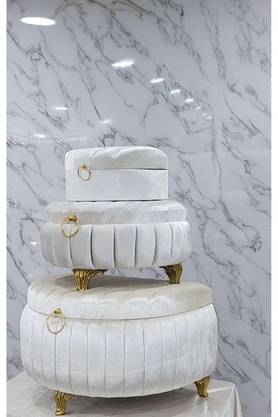 Kırçova Tekstil Havana Üçlü Çeyiz Sandığı