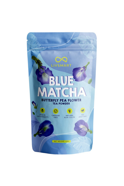 LIVSMART شاي ماتشا عضوي أزرق 100 جرام