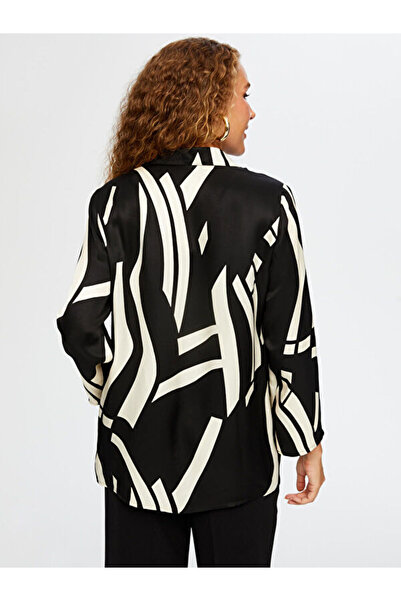 Faik Sönmez Monochrome Pattern Zippered Tunic W26Tnk006